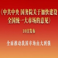 中央发布《关于加快建设全国统一大市场的意见》